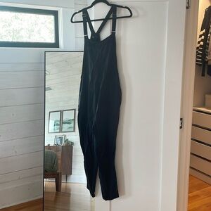 Black maternity overalls